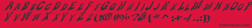 Wankledisplaycaps Font – Black Fonts on Red Background