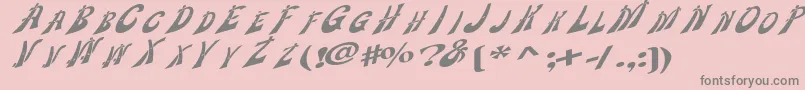 Wankledisplaycaps Font – Gray Fonts on Pink Background