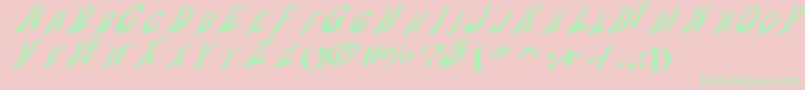 Wankledisplaycaps Font – Green Fonts on Pink Background