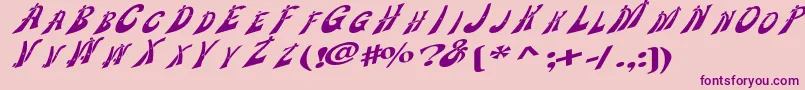 Wankledisplaycaps Font – Purple Fonts on Pink Background