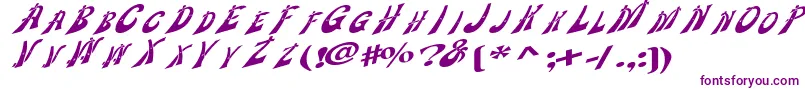 Wankledisplaycaps Font – Purple Fonts on White Background
