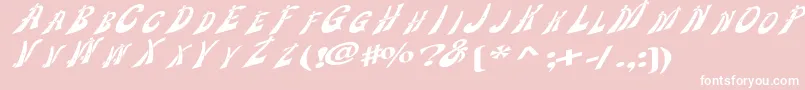 Wankledisplaycaps Font – White Fonts on Pink Background