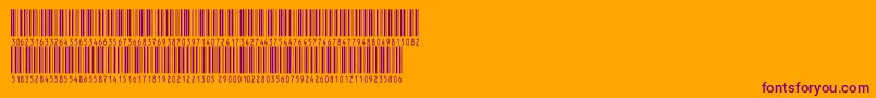 V300003-Schriftart – Violette Schriften auf orangefarbenem Hintergrund