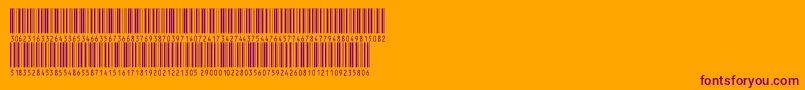 フォントV300003 – オレンジの背景に紫のフォント