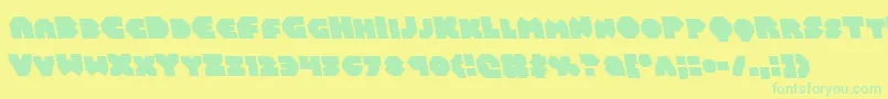 Balastaralleft Font – Green Fonts on Yellow Background