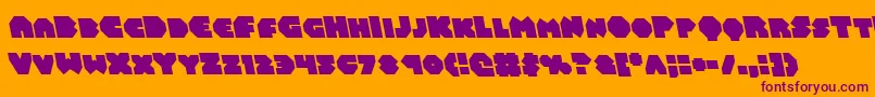 Balastaralleft Font – Purple Fonts on Orange Background
