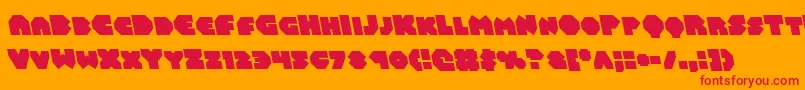 Balastaralleft Font – Red Fonts on Orange Background