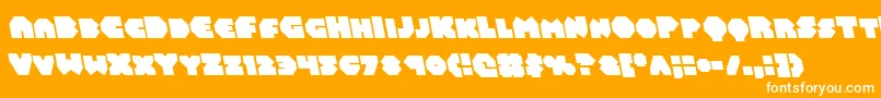 Balastaralleft Font – White Fonts on Orange Background