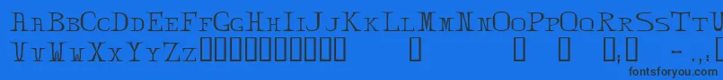 ZabdielTM Font – Black Fonts on Blue Background