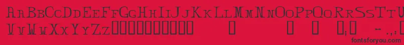 ZabdielTM Font – Black Fonts on Red Background