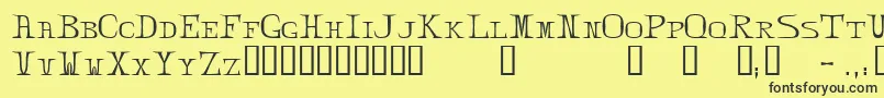 ZabdielTM Font – Black Fonts on Yellow Background