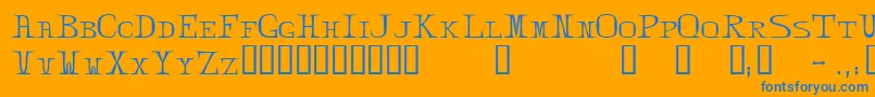 ZabdielTM Font – Blue Fonts on Orange Background