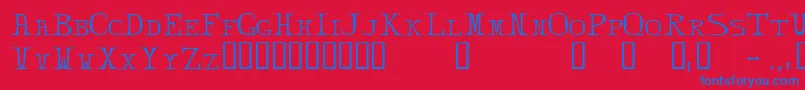 ZabdielTM Font – Blue Fonts on Red Background