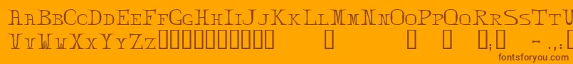 ZabdielTM Font – Brown Fonts on Orange Background