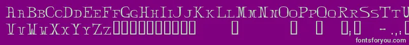 ZabdielTM-fontti – vihreät fontit violetilla taustalla