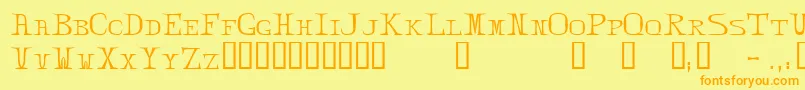 ZabdielTM Font – Orange Fonts on Yellow Background