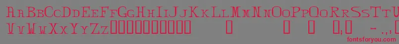 ZabdielTM Font – Red Fonts on Gray Background