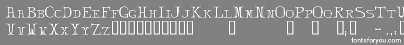 フォントZabdielTM – 灰色の背景に白い文字