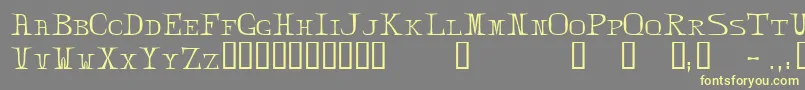 ZabdielTM Font – Yellow Fonts on Gray Background