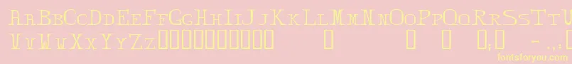 ZabdielTM Font – Yellow Fonts on Pink Background