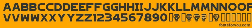 Hagane Font – Black Fonts on Orange Background