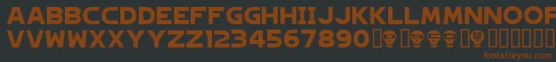 Hagane-fontti – ruskeat fontit mustalla taustalla
