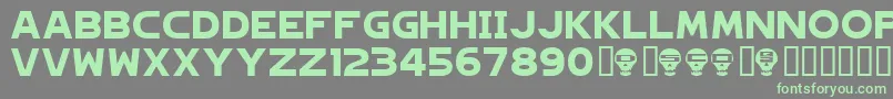 Hagane Font – Green Fonts on Gray Background