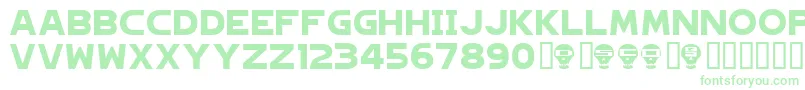Hagane Font – Green Fonts on White Background