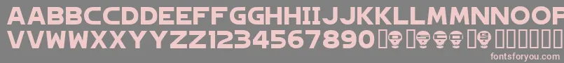 Hagane Font – Pink Fonts on Gray Background