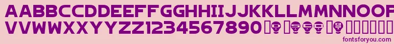 Hagane Font – Purple Fonts on Pink Background