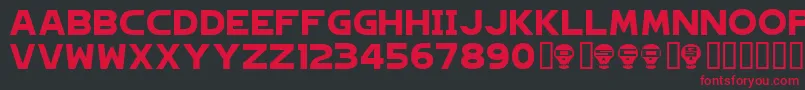Hagane Font – Red Fonts on Black Background