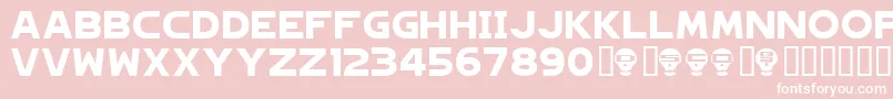 Hagane Font – White Fonts on Pink Background