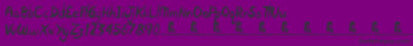 OpenHours Font – Black Fonts on Purple Background