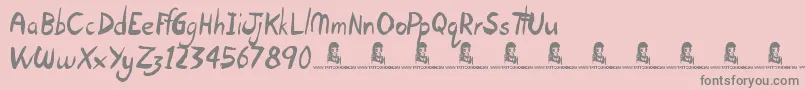 OpenHours Font – Gray Fonts on Pink Background