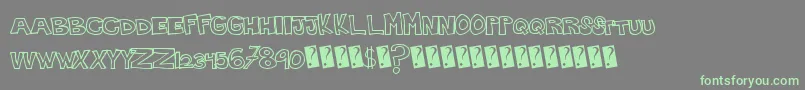 Plainhandline Font – Green Fonts on Gray Background