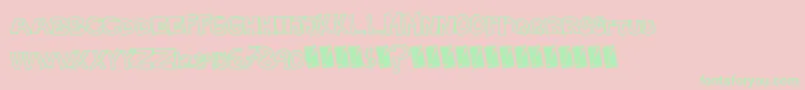 Plainhandline Font – Green Fonts on Pink Background