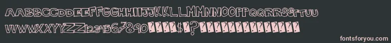 Plainhandline Font – Pink Fonts on Black Background