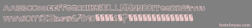 Plainhandline Font – Pink Fonts on Gray Background