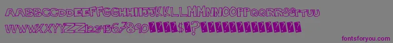Plainhandline Font – Purple Fonts on Gray Background