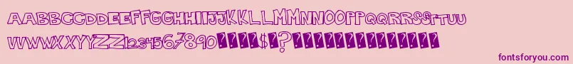 Plainhandline Font – Purple Fonts on Pink Background