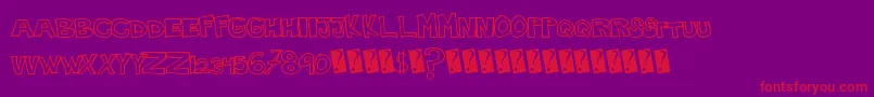 Plainhandline Font – Red Fonts on Purple Background