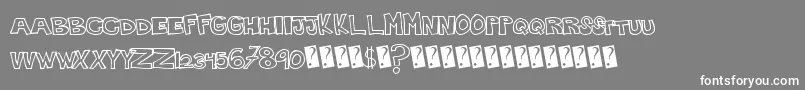 Plainhandline Font – White Fonts on Gray Background