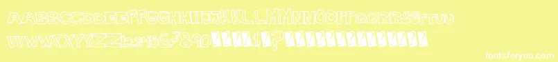 Plainhandline Font – White Fonts on Yellow Background