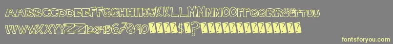 Plainhandline-Schriftart – Gelbe Schriften auf grauem Hintergrund
