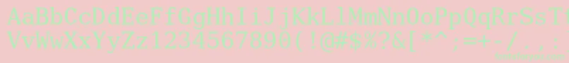 Verilyserifmono Font – Green Fonts on Pink Background