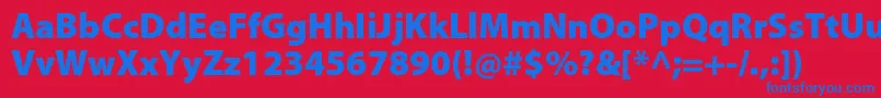 MyriadproBlack Font – Blue Fonts on Red Background