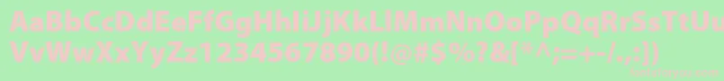 MyriadproBlack Font – Pink Fonts on Green Background