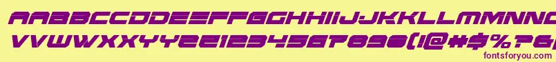 Eridanuscondital Font – Purple Fonts on Yellow Background