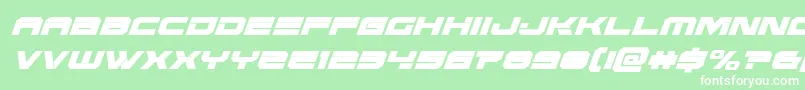 フォントEridanuscondital – 緑の背景に白い文字