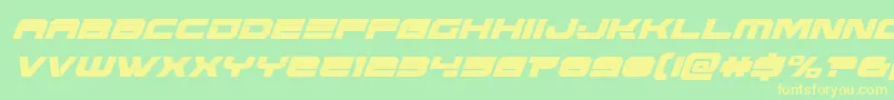 Eridanuscondital Font – Yellow Fonts on Green Background